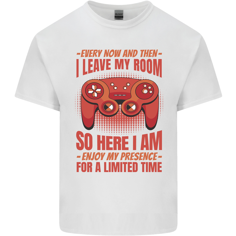 Antisocial Gamer Gaming Leave My Room Mens Cotton T-Shirt Tee Top White