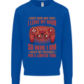 Antisocial Gamer Gaming Leave My Room Mens Sweatshirt Jumper Royal Blue