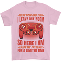 Antisocial Gamer Gaming Leave My Room Mens T-Shirt 100% Cotton Light Pink