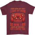 Antisocial Gamer Gaming Leave My Room Mens T-Shirt 100% Cotton Maroon