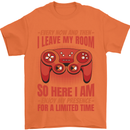 Antisocial Gamer Gaming Leave My Room Mens T-Shirt 100% Cotton Orange