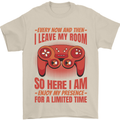 Antisocial Gamer Gaming Leave My Room Mens T-Shirt 100% Cotton Sand