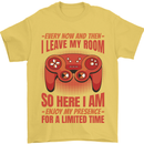 Antisocial Gamer Gaming Leave My Room Mens T-Shirt 100% Cotton Yellow