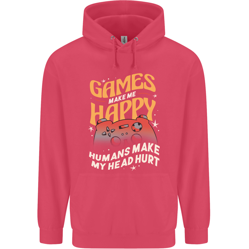 Antisocial Gamer Video Gaming Joypad Childrens Kids Hoodie Heliconia