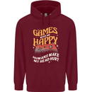 Antisocial Gamer Video Gaming Joypad Childrens Kids Hoodie Maroon