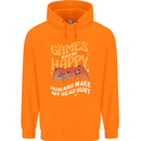 Antisocial Gamer Video Gaming Joypad Childrens Kids Hoodie Orange