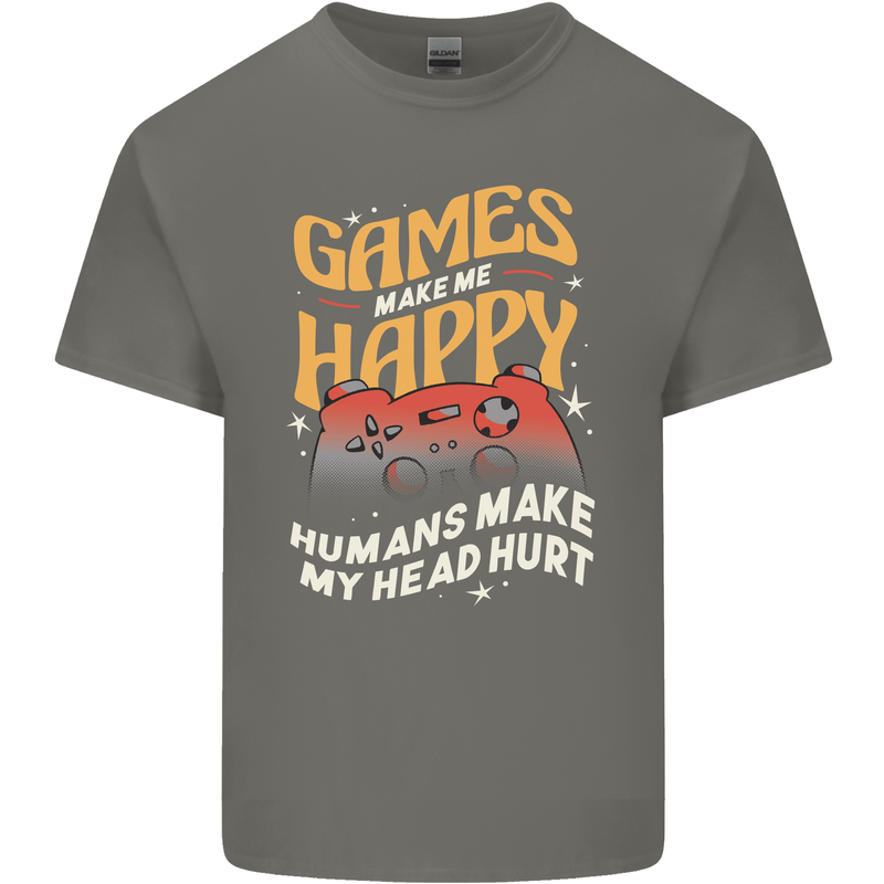 Antisocial Gamer Video Gaming Joypad Kids T-Shirt Childrens Charcoal