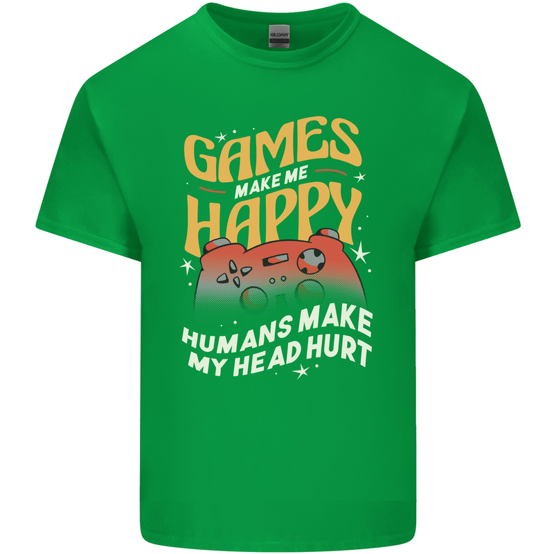 Antisocial Gamer Video Gaming Joypad Kids T-Shirt Childrens Irish Green