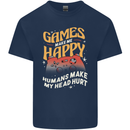 Antisocial Gamer Video Gaming Joypad Kids T-Shirt Childrens Navy Blue