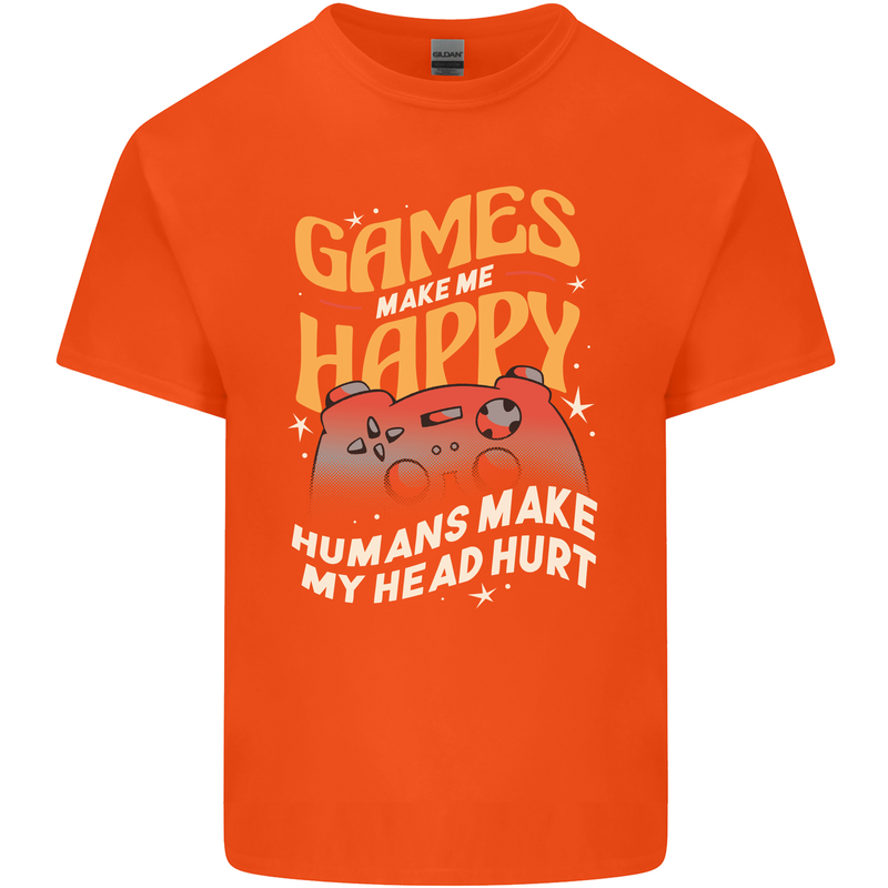 Antisocial Gamer Video Gaming Joypad Kids T-Shirt Childrens Orange