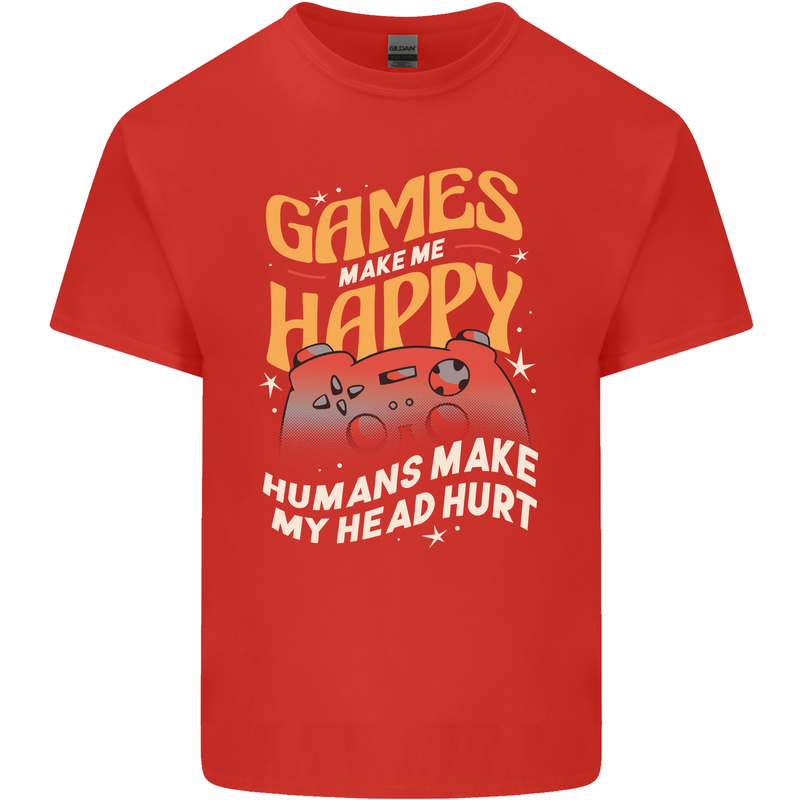 Antisocial Gamer Video Gaming Joypad Kids T-Shirt Childrens Red