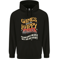 Antisocial Gamer Video Gaming Joypad Mens 80% Cotton Hoodie Black