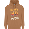 Antisocial Gamer Video Gaming Joypad Mens 80% Cotton Hoodie Caramel Latte