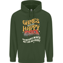 Antisocial Gamer Video Gaming Joypad Mens 80% Cotton Hoodie Forest Green