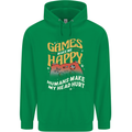 Antisocial Gamer Video Gaming Joypad Mens 80% Cotton Hoodie Irish Green