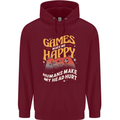 Antisocial Gamer Video Gaming Joypad Mens 80% Cotton Hoodie Maroon