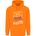 Antisocial Gamer Video Gaming Joypad Mens 80% Cotton Hoodie Orange