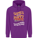 Antisocial Gamer Video Gaming Joypad Mens 80% Cotton Hoodie Purple
