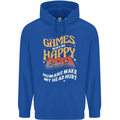Antisocial Gamer Video Gaming Joypad Mens 80% Cotton Hoodie Royal Blue