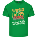 Antisocial Gamer Video Gaming Joypad Mens Cotton T-Shirt Tee Top Irish Green