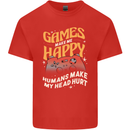 Antisocial Gamer Video Gaming Joypad Mens Cotton T-Shirt Tee Top Red