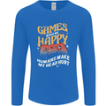 Antisocial Gamer Video Gaming Joypad Mens Long Sleeve T-Shirt Royal Blue