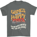 Antisocial Gamer Video Gaming Joypad Mens T-Shirt 100% Cotton Charcoal
