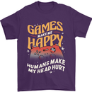 Antisocial Gamer Video Gaming Joypad Mens T-Shirt 100% Cotton Purple