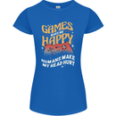 Antisocial Gamer Video Gaming Joypad Womens Petite Cut T-Shirt Royal Blue