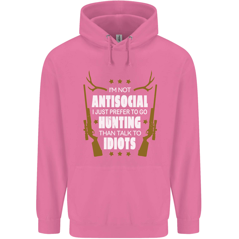 Antisocial I Prefer to Go Hunting Hunter Childrens Kids Hoodie Azalea