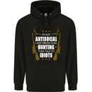 Antisocial I Prefer to Go Hunting Hunter Childrens Kids Hoodie Black