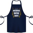 Antisocial I Prefer to Go Hunting Hunter Cotton Apron 100% Organic Navy Blue