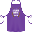 Antisocial I Prefer to Go Hunting Hunter Cotton Apron 100% Organic Purple
