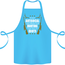 Antisocial I Prefer to Go Hunting Hunter Cotton Apron 100% Organic Turquoise