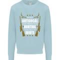 Antisocial I Prefer to Go Hunting Hunter Kids Sweatshirt Jumper Light Blue