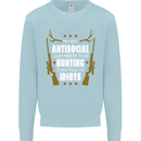 Antisocial I Prefer to Go Hunting Hunter Kids Sweatshirt Jumper Light Blue
