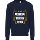 Antisocial I Prefer to Go Hunting Hunter Kids Sweatshirt Jumper Navy Blue