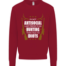 Antisocial I Prefer to Go Hunting Hunter Kids Sweatshirt Jumper Red