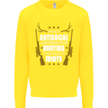 Antisocial I Prefer to Go Hunting Hunter Kids Sweatshirt Jumper Yellow