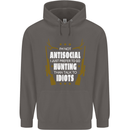 Antisocial I Prefer to Go Hunting Hunter Mens 80% Cotton Hoodie Charcoal