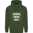 Antisocial I Prefer to Go Hunting Hunter Mens 80% Cotton Hoodie Forest Green