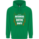 Antisocial I Prefer to Go Hunting Hunter Mens 80% Cotton Hoodie Irish Green