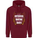 Antisocial I Prefer to Go Hunting Hunter Mens 80% Cotton Hoodie Maroon