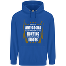 Antisocial I Prefer to Go Hunting Hunter Mens 80% Cotton Hoodie Royal Blue