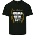 Antisocial I Prefer to Go Hunting Hunter Mens Cotton T-Shirt Tee Top Black