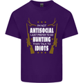 Antisocial I Prefer to Go Hunting Hunter Mens Cotton T-Shirt Tee Top Purple