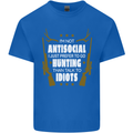 Antisocial I Prefer to Go Hunting Hunter Mens Cotton T-Shirt Tee Top Royal Blue