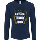 Antisocial I Prefer to Go Hunting Hunter Mens Long Sleeve T-Shirt Navy Blue