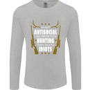 Antisocial I Prefer to Go Hunting Hunter Mens Long Sleeve T-Shirt Sports Grey
