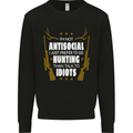 Antisocial I Prefer to Go Hunting Hunter Mens Sweatshirt Jumper Black